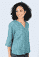 Leinenbluse Emine dancing dot - ocean