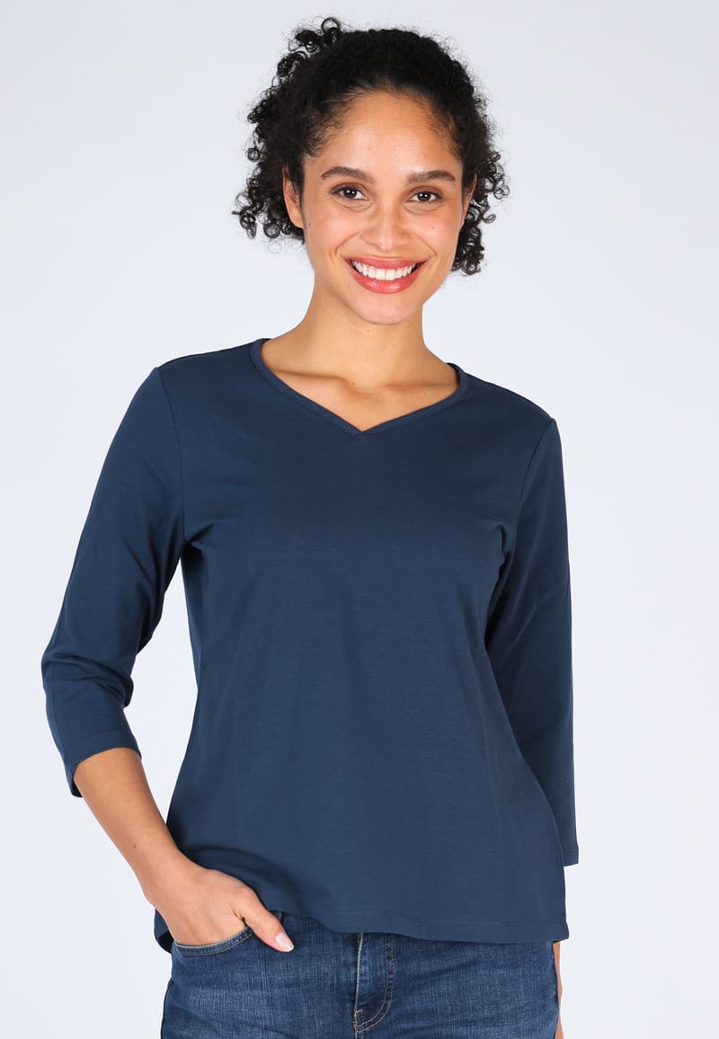 3/4-Arm-Shirt Hellena - navy