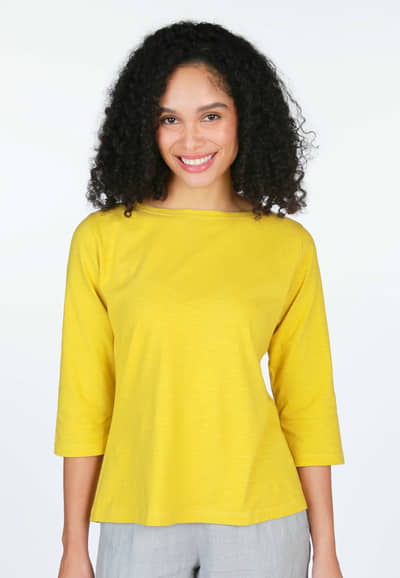 3/4-Arm-Shirt Hemke - sunflower