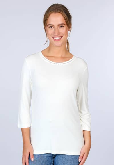 3/4-Arm-Shirt Mabel  - ivory