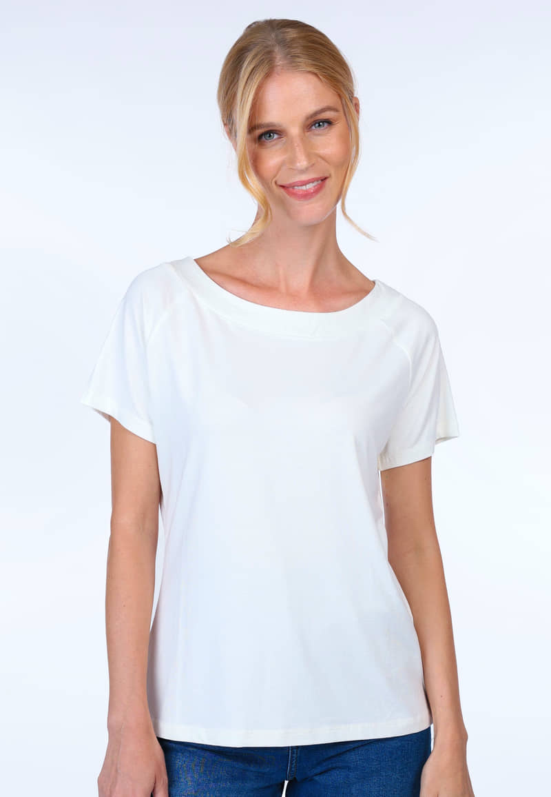 T-Shirt Zoe solid - ivory