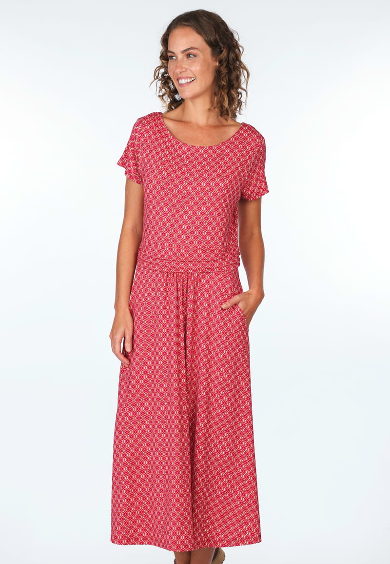 Kleid Malind summer tile - rubin
