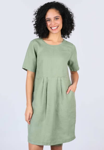 Leinenkleid Rabea - salbei
