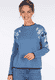Strickpullover Dorit violet - swedish blue