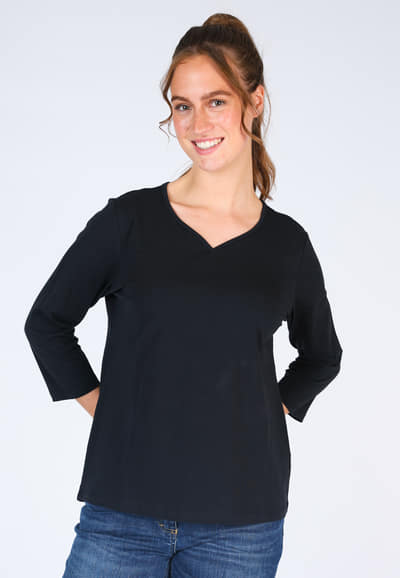 3/4-Arm-Shirt Hellena - black