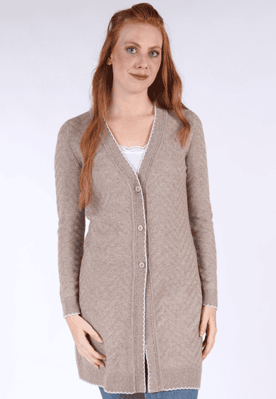 Strickmantel Adelheid - oyster