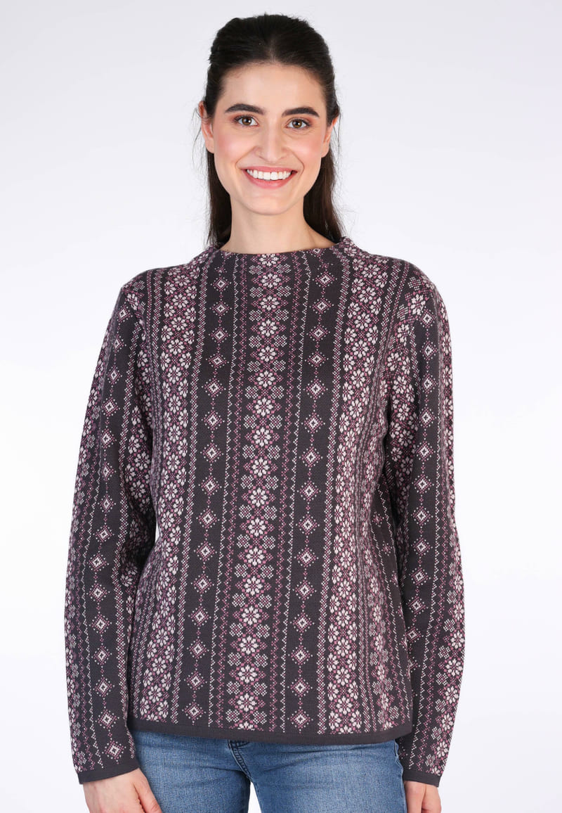 Strickpullover Dorit stripe - ebony