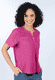 Leinenbluse Birgitine - raspberry