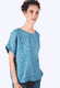 Leinenbluse Arlyn circles - swedish blue