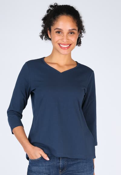 3/4-Arm-Shirt Hellena - navy