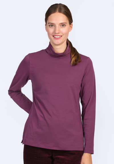 Rollkragenshirt Jessica - plum